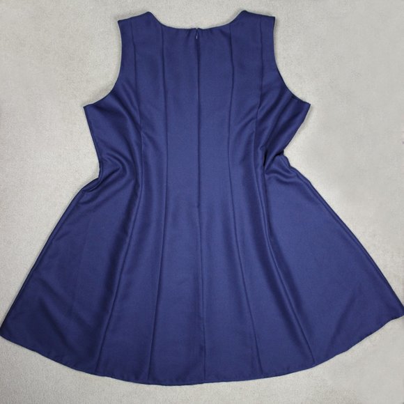 🛑SOLD🛑NWOT Plus Roaman's Fit and Flare Blue Sleeveless Dress Size 4X (34W) - Picture 6 of 9